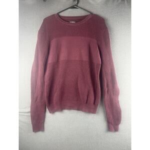 Saks Fifth Avenue Modern Waffle Knit Sweater Wool Blend Top Size Medium